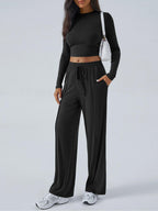 Devine Outfit Set Round Neck Long Sleeve Top and Pants Set 61a04703-1b45-453d-844c-21a92432191a-Max Trendsi