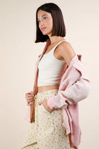 VERY J Shacket Blush Pink Cotton Mineral Washed Oversized Gauze 61cb5494d4b54c15807eae1c45bc12a6-Max-Origin Trendsi
