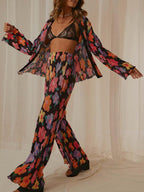 Floral Lounge Set Collared Neck Long Sleeve Top and Pants 61e83114-f84e-42e3-b594-f20325786113-Max Trendsi