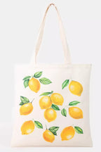 Fame Lemon Print Tote Bag – Medium Size, Durable Lightweight Polyester, Imported
