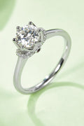 Murray Silver Women Ring 1 Carat Moissanite Stone 925 Sterling Platinum-plated Silver 621324bef30842149e43a54103af7142-Max Trendsi