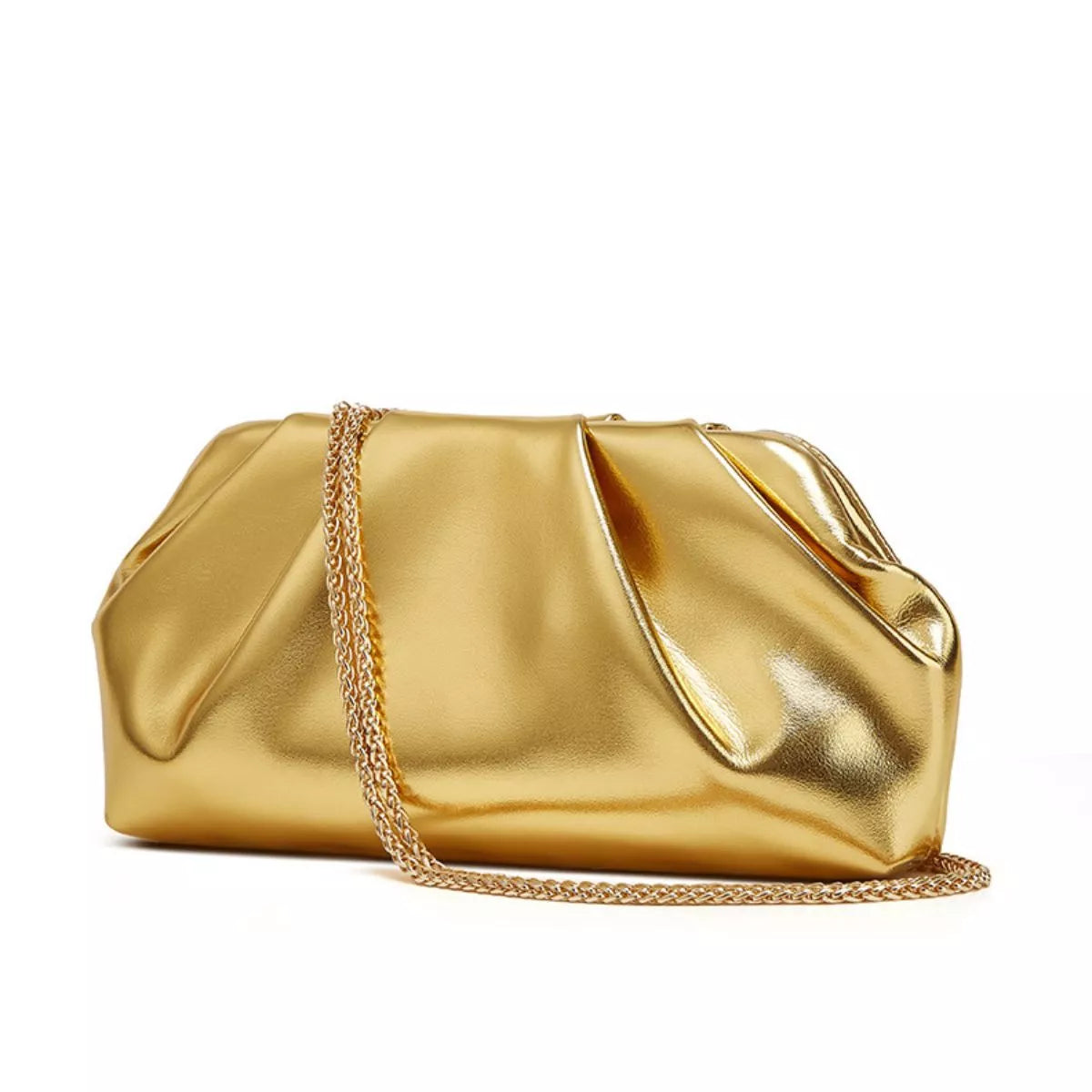 Women's Crossbody Bag Evening Ruched Shoulder Bag with Chain Strap 6219fe5d-4566-4a86-9592-a03809469a47-Max-Origin Trendsi