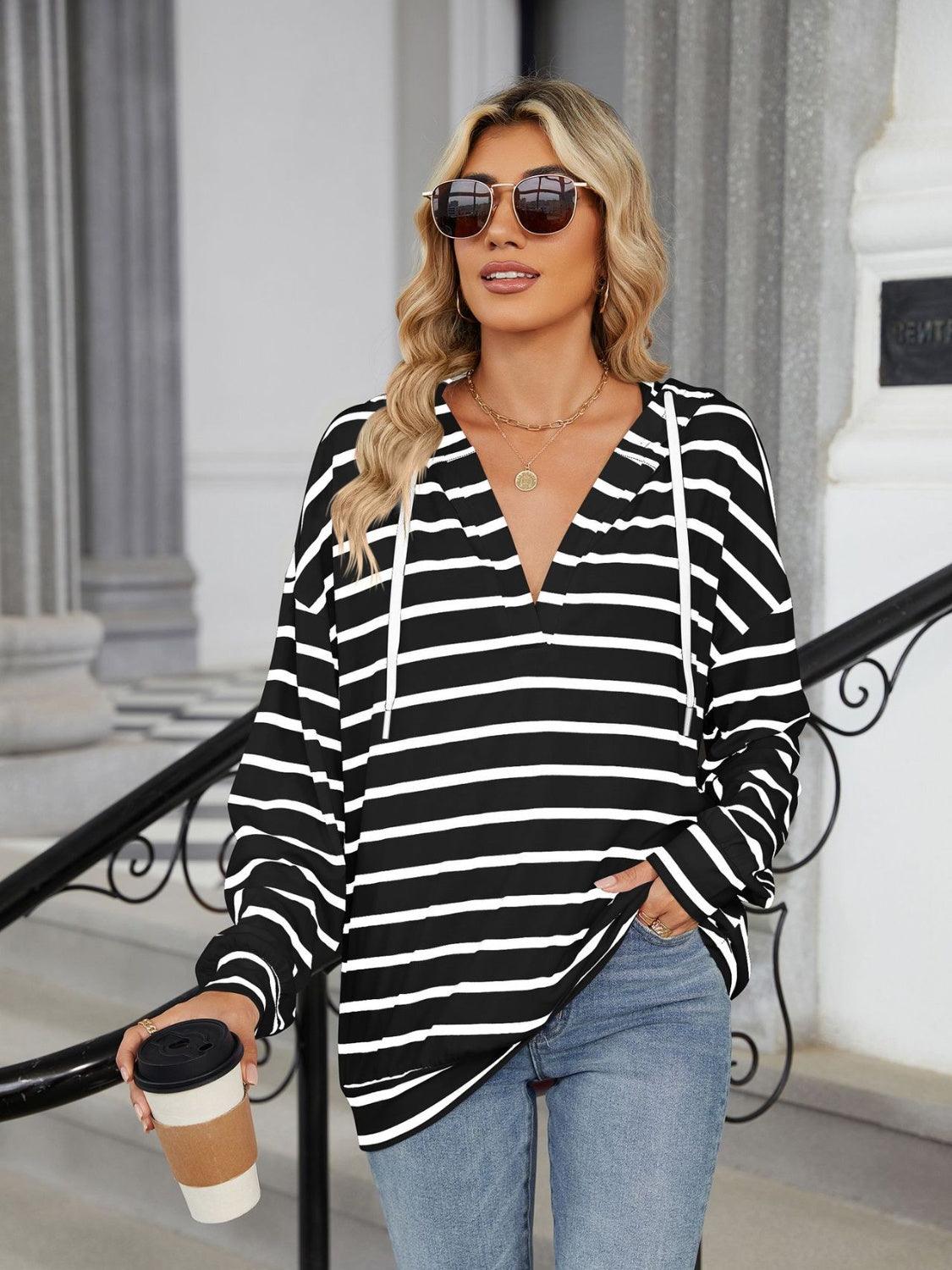Drawstring Striped Long Sleeve Hoodie 622f884f-7b57-44f6-bd18-c34695b28b08-Max_cb8dabb2-4851-4587-8ecc-4bd20b6eb806 Trendsi