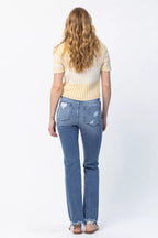 Judy Blue Straight Jeans Medium Wash Mid Rise Destroy Plus Sizes Denims 623d2dc0-9128-495a-8ff0-09434ed4a266-Max-Origin Trendsi
