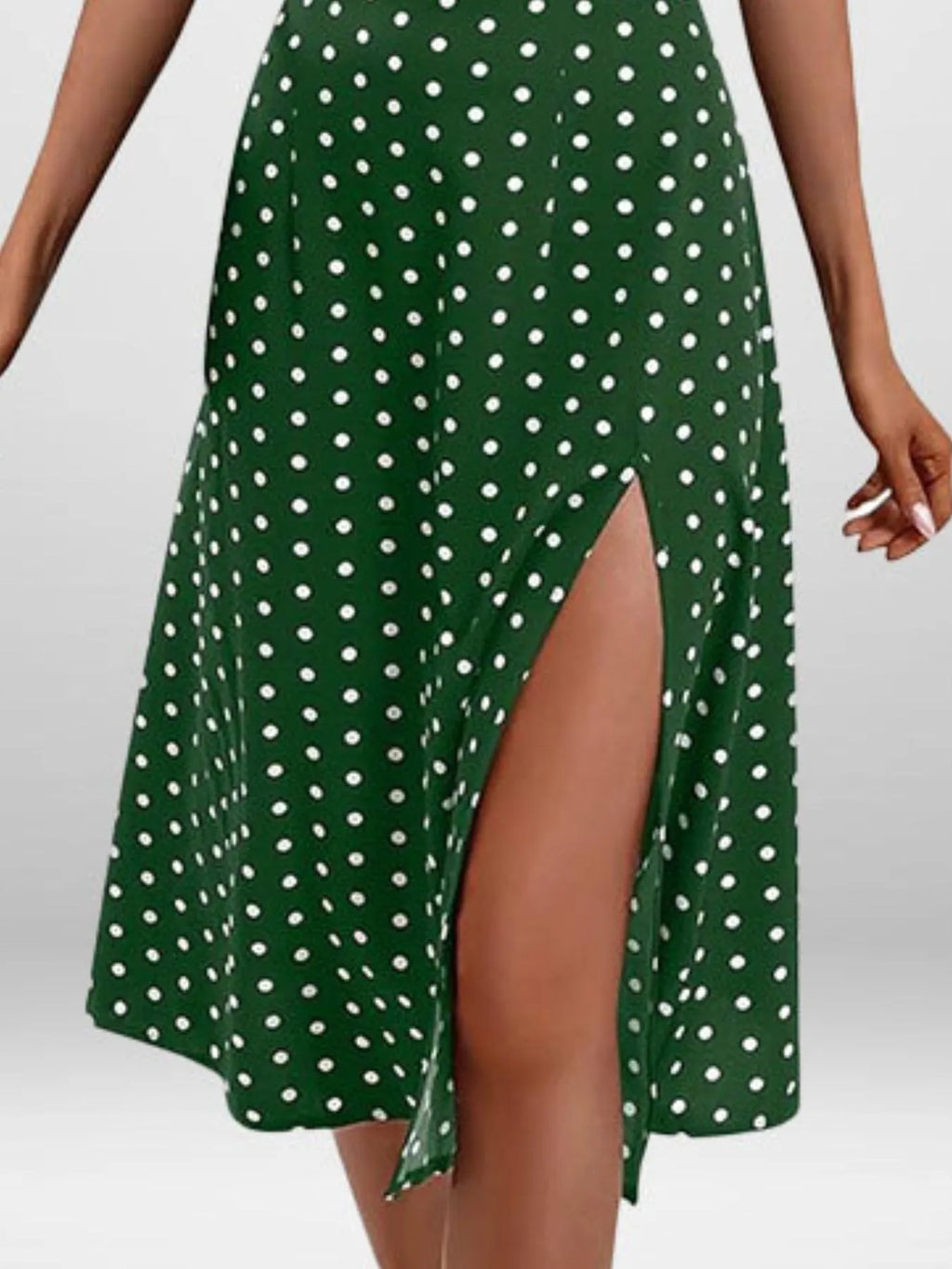 Cami Midi Dress Floral Polka Dot Printed Side Slit Tied Strappy Dresses 62532acc-3a31-406a-b79f-f240c399257e-Max-Origin Trendsi