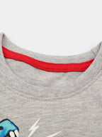 Boy's T-Shirt Children's Gray Cotton Dinosaur Graphic Short Sleeve Top 625824fb29f94647921db78e5b4d9017-Max-Origin Trendsi
