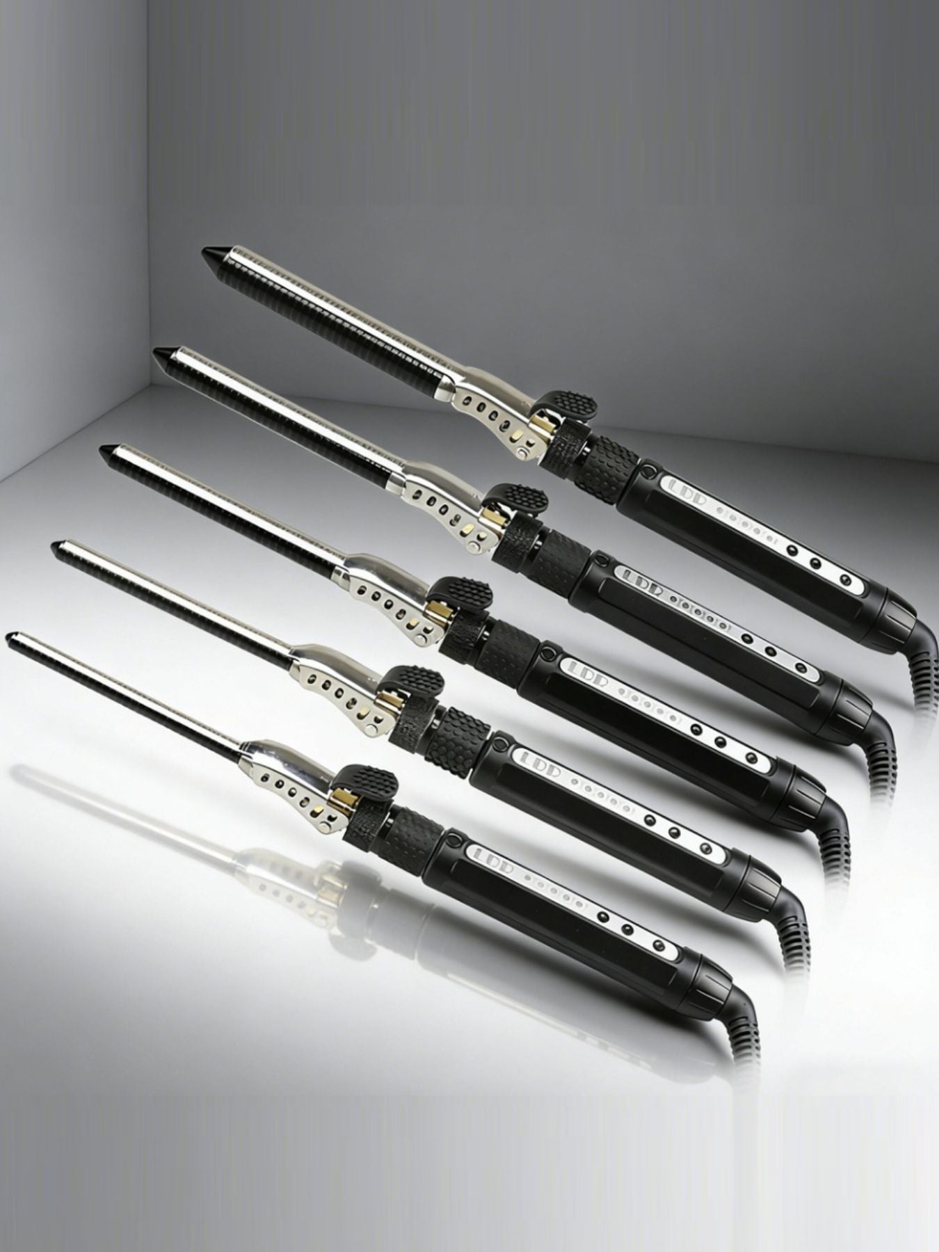 Adjustable Temperature Curling Iron with Anti-Scald Feature, 1-Piece ABS Material Design