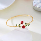 Womens Jewelry Set Ring and Bracelet Rose Bypass 18K Rose Gold-Plated 6270aed3-cad6-42e8-ab08-ebb74cd42798-Max-Origin Trendsi