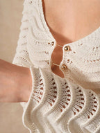 Wave Maxi Knit Dress Openwork Crochet Cutout V Neck Long Sleeve 628202eb-ae4c-4a18-9f84-2e805f554420-Max-Origin Trendsi