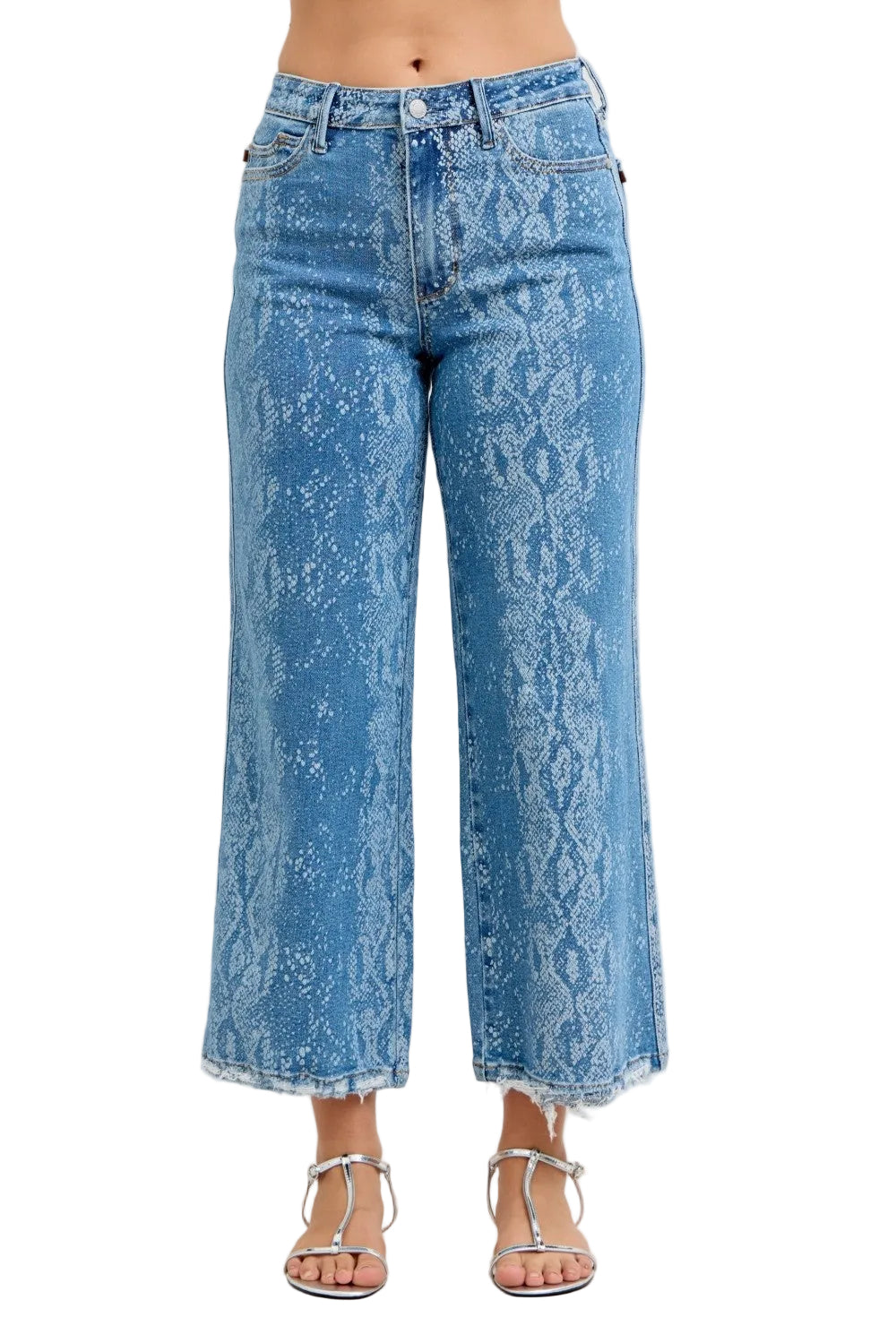 Judy Blue High-Rise Ankle-Length Wide-Leg Jeans
