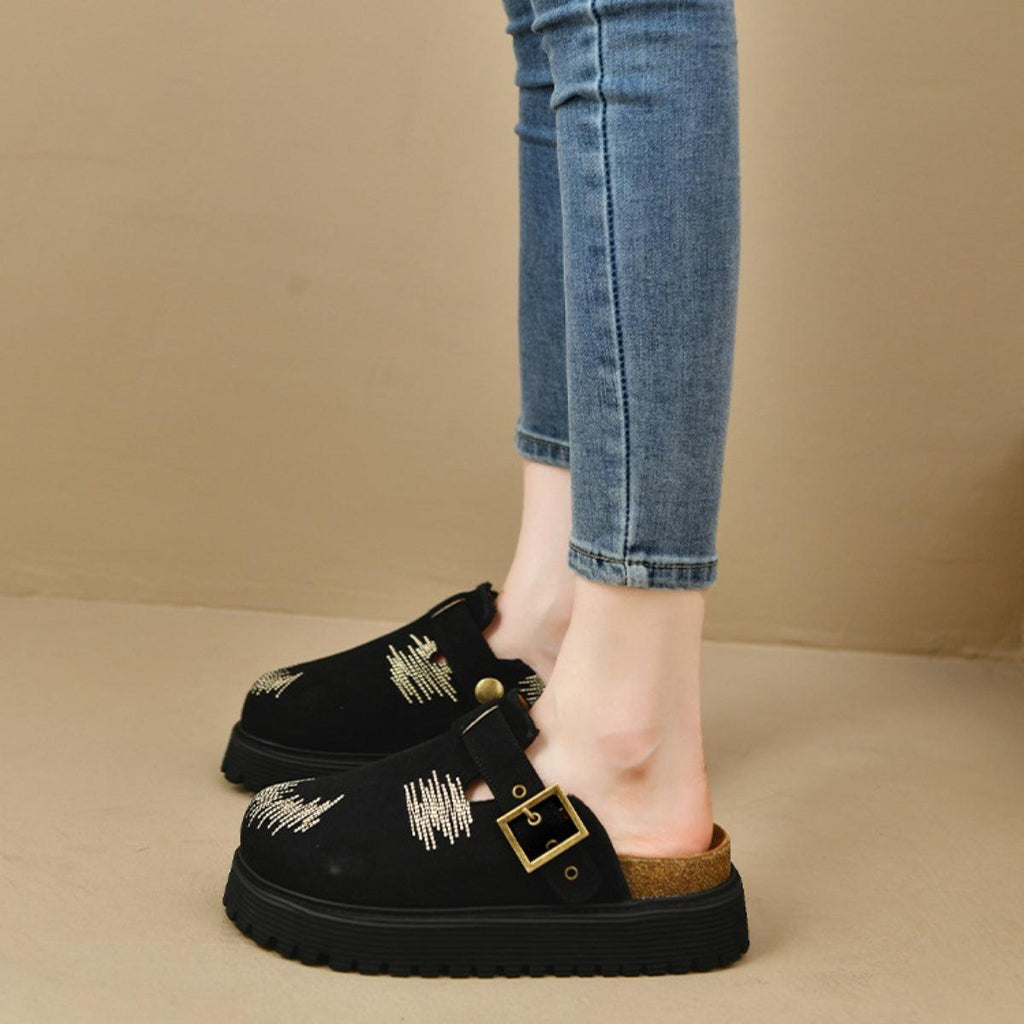 Loafers Suede Round Toe Platform Shoes 62dd2899-1e2c-4ab6-a1ea-a099b02c8592-Max Trendsi