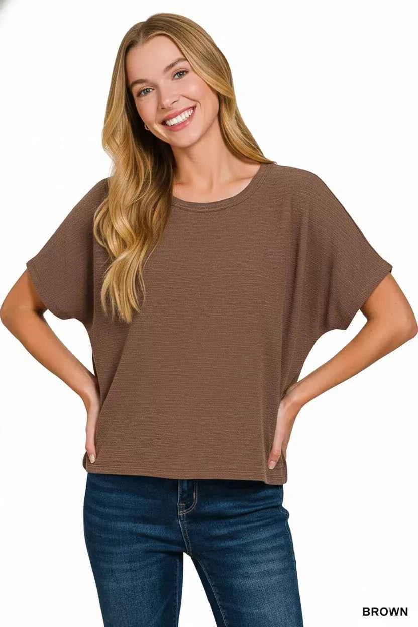 Zenana Cotton Slub Oversized Tee