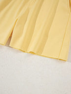 Women's Outfit Set Button Collar Drop Shoulder Top and Shorts 2pcs Set Yellow 631cab152a23496da47ee7193163e7f5-Max-Origin Trendsi
