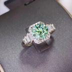 Silver Ring 3 Carat Moissanite 925 Sterling Jewelry 63285d2d-8fab-4c9d-ac75-6a748b6ae279-Max Trendsi