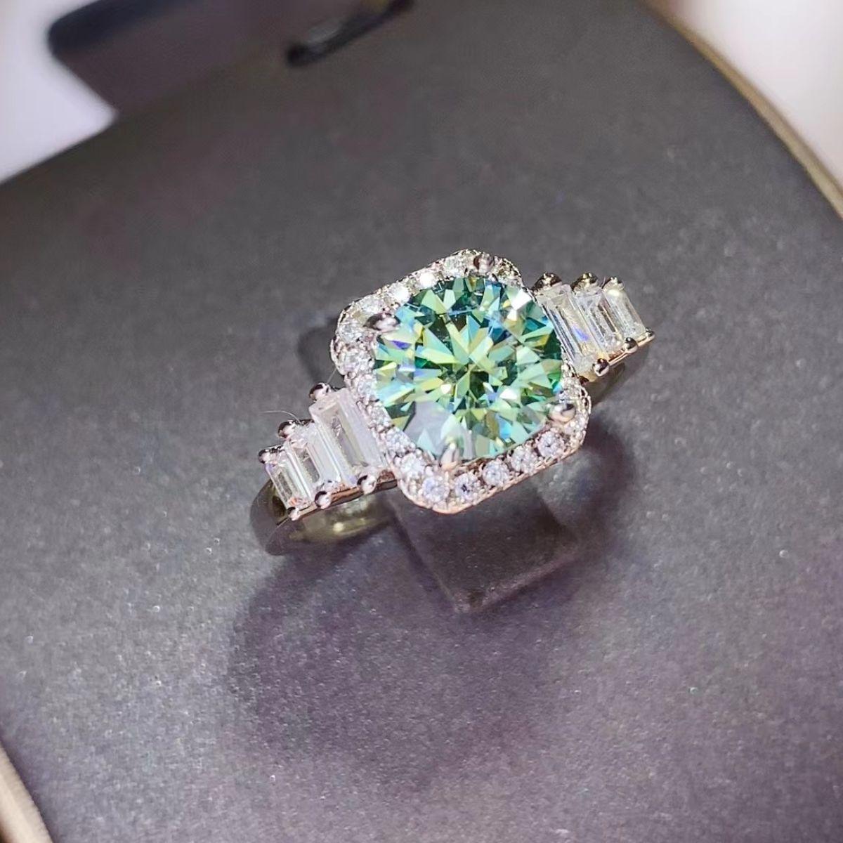 Silver Ring 3 Carat Moissanite 925 Sterling Jewelry 63285d2d-8fab-4c9d-ac75-6a748b6ae279-Max Trendsi