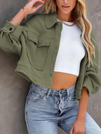 Jacket Button Up Flap Pocket Soft Unlined Long Sleeve Outwear 64247537-55ff-4f33-acf4-af8507146595-Max Trendsi