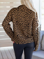 Womens Sweatshirt Leopard Print Quarter Zip Top 6429d5b9-f5f9-455f-9e87-f974940607d2-Max-Origin Trendsi