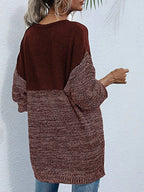 Women's Oversized Sweater Color Block Long Sleeve Knitwear 646565b6-7164-4c6a-bde6-7236421525bb-Max-Origin Trendsi