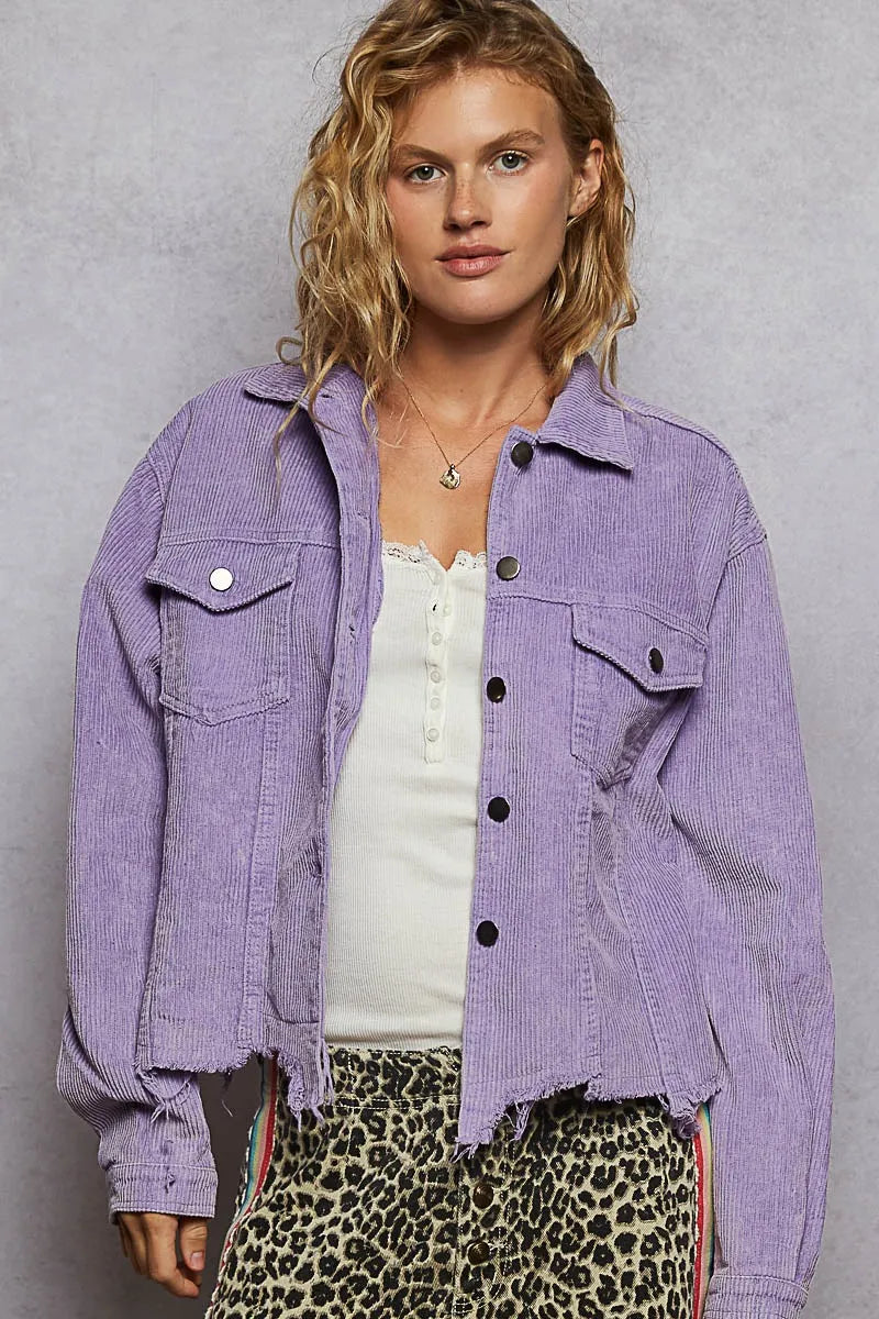 POL Trucker Jacket Corduroy Lavender Ribbed Long Sleeve Lavender 64819908-d9e5-4ebf-851d-632c81f8d6ff-Max-Origin Trendsi