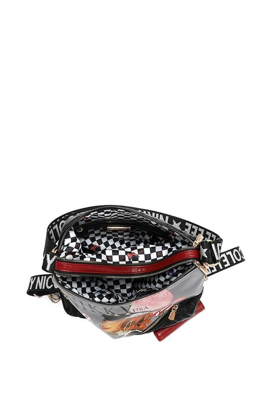 Nicole Lee USA Shoulder Bag Large Convertible Adjustable Strap Backpack Bag 64c9a542-d9a3-462b-bd14-17a6366e7e20-Max Trendsi