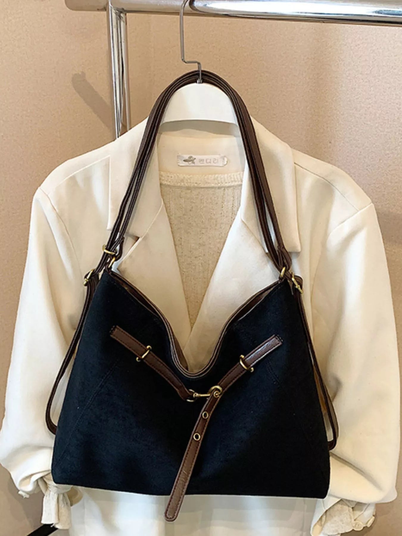 Womens Suede Tote Bag Large Handbag 65736012-460a-4227-a5d8-eec0d41d1282-Max-Origin Trendsi