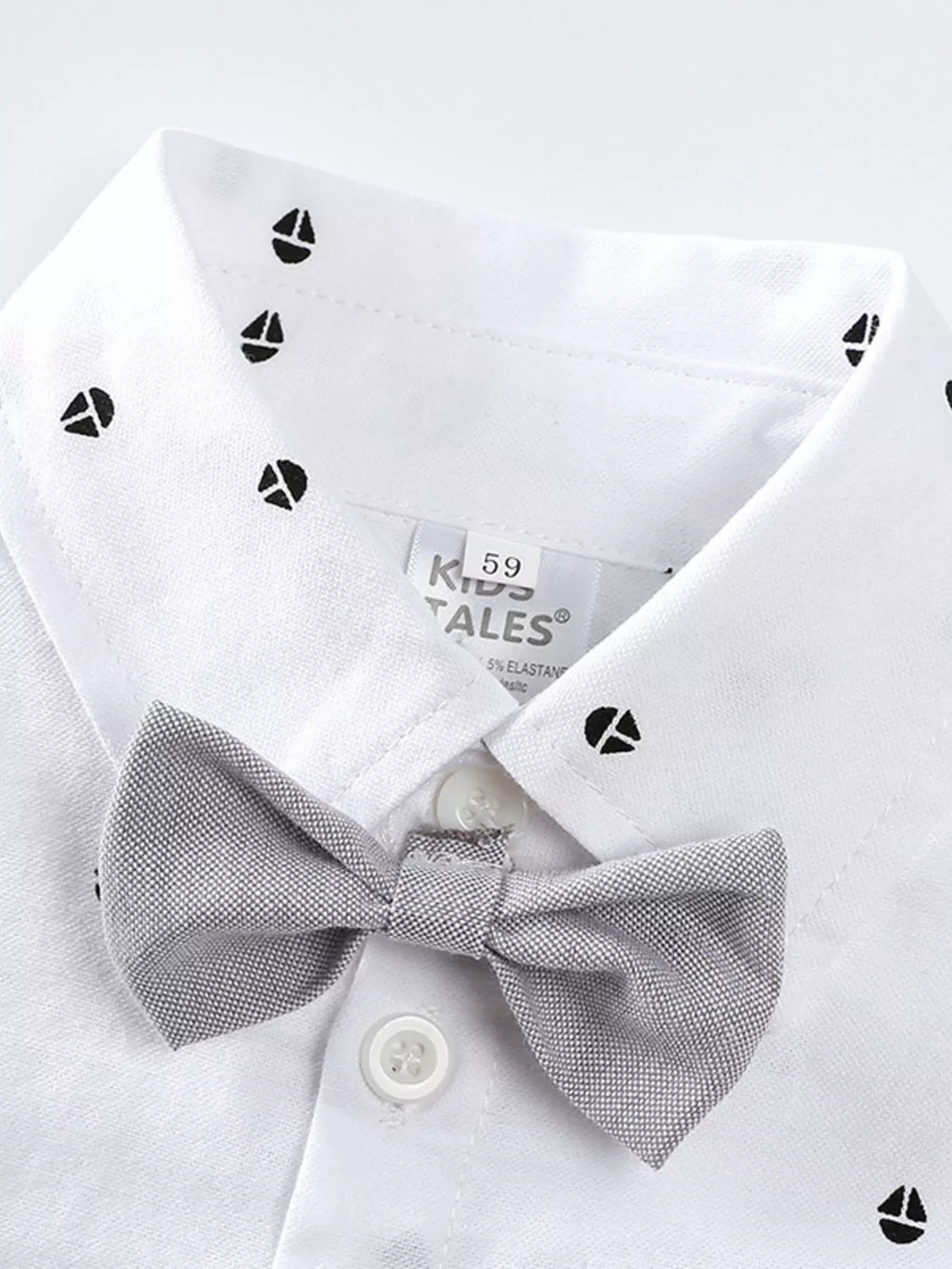 Boy's Outfit Set Cotton Button Up Shirt and Pants Overall 4 Pcs for Children 65a424df2d104baeb4b2065b951c7456-Max-Origin Trendsi