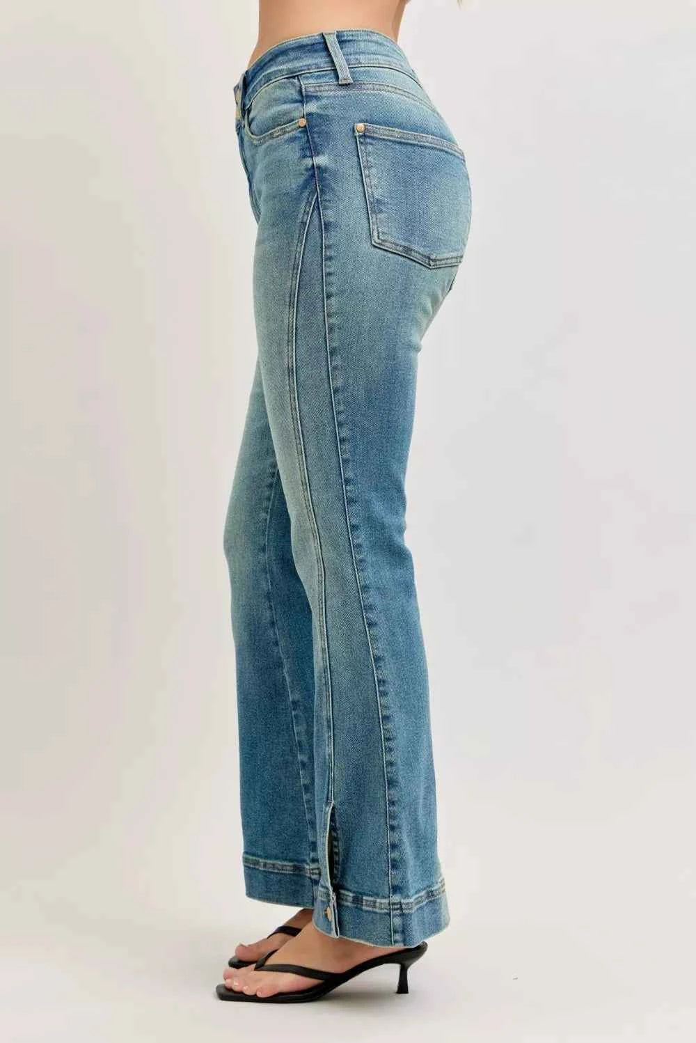 Judy Blue High Waist Vintage Wash Flare Jeans