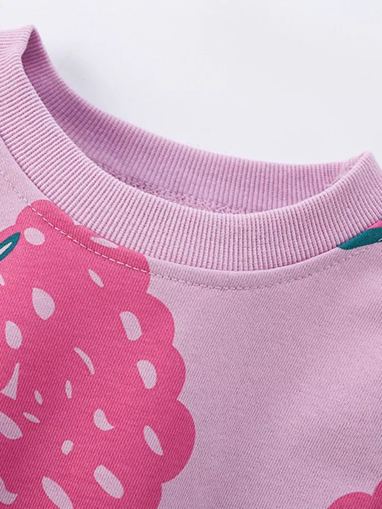Children's Strawberry Print Crew Neck Casual Sweatshirt 65e8c9c1-2c4f-4dde-81df-c48985c4cdd9-Max-Origin Trendsi
