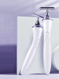T-Shaped Microcurrent Facial Massager Beauty Device