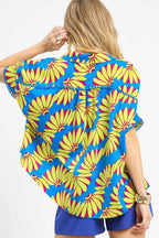 Umgee Shirt Sky Blue Yellow Daisy Printed Button-Up Relaxed Top 6682020e-94dc-4c42-954c-d30f39e0b799-Max-Origin Trendsi