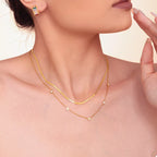 18K Gold-Plated Women's Necklace with Zircon Accents 2-Piece Jewelry 6682269c-d418-4642-8736-32e9cc776cb2-Max-Origin Trendsi
