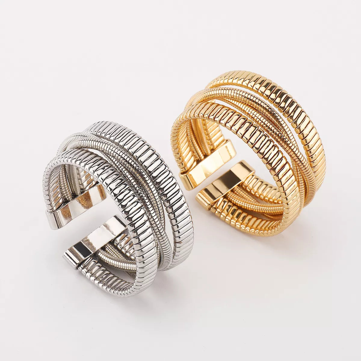 Womens Bracelet Multi-Layered Open 18K Gold-Plated Jewelry 66890095-44d0-4a77-a1c0-498e21bc12e9-Max-Origin Trendsi