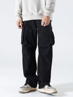 Men's Cargo Pants Vintage Gray Washed Pocketed Trousers 66c2c41b958f4640ad571afc7703994b-Max-Origin Trendsi