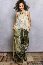 POL Crochet Tank Top Beige Natural Openwork V-Neck Sleevlees Blouse 66f12add-53fe-4b22-8759-c3fd62a728d5-Max-Origin Trendsi