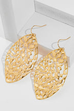 Dangle Earrings Brass Cutout Leaf Shape Big Gold-plated Women Jewelry 6787cc69-9092-4fe1-a405-7c554a8859fa-Max Trendsi