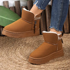 Women's Suede Ankle Boots with Decorative Strap Zipper Fluff Shoes 67d1fa98a9764acb80d343cf7c1c7039-Max-Origin Trendsi