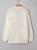 Women's Cardigan Cream Halloween Pumpkin Embroidered Knit Open Top 682bc64b7a0844ada13a93a967da6078-Max-Origin Trendsi