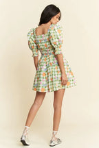 Davi & Dani Mini Dress Cotton Ruffled Colorful Fruits Printed Smocking 682cd3ecf48c43f7b145be8d3c8dfb18-Max-Origin Trendsi