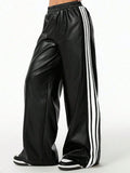 Striped Wide-Leg Pants for Women