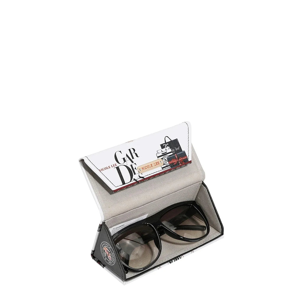 Nicole Lee USA Glasses Case Foldable Pebbled vegan leather Fashion Printed 68398319adfe467c8d311e68fe262aac-Max-Origin Trendsi