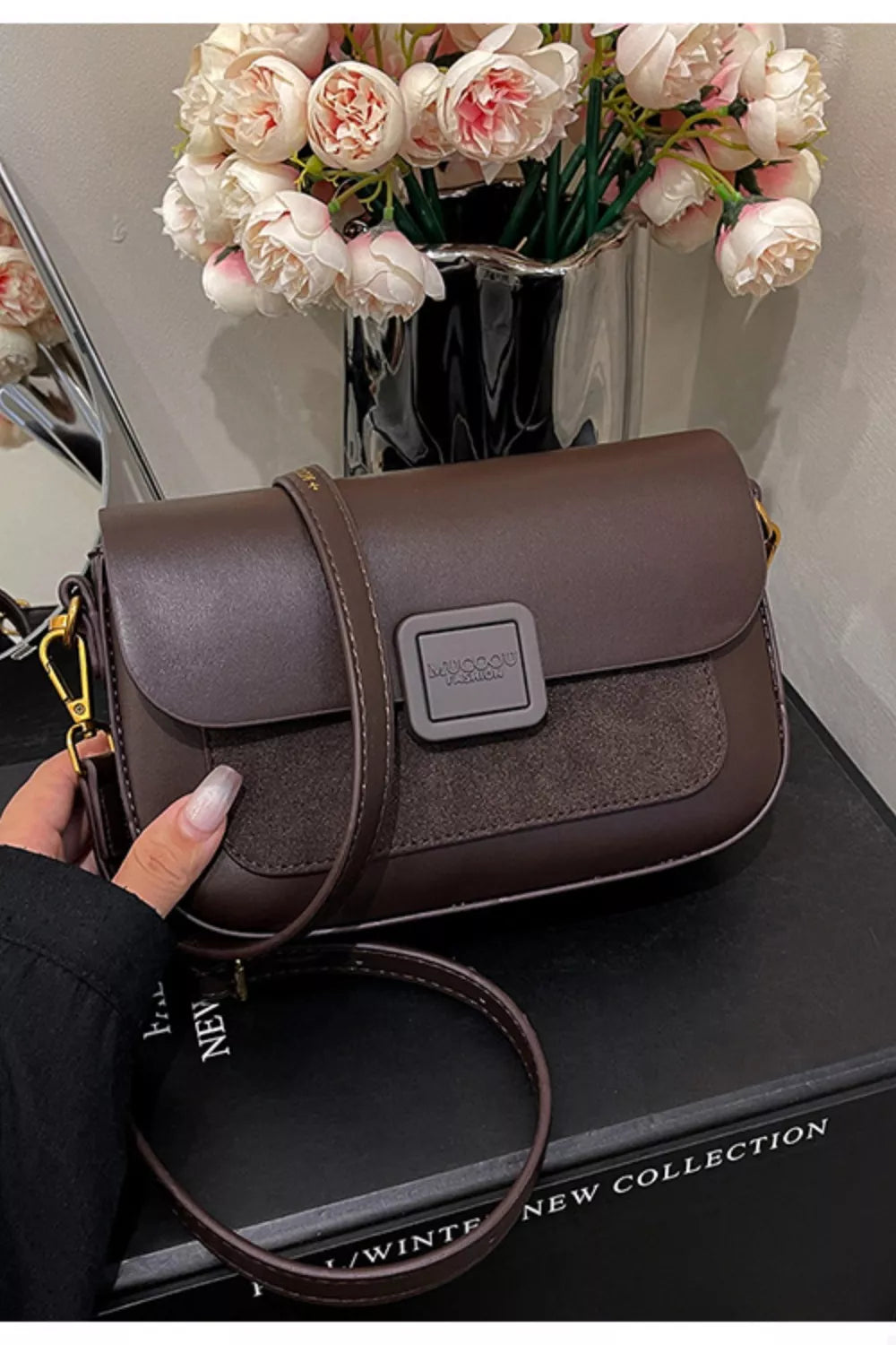 Women's Shoulder Bag Flap Closure Small Pu Leather Crossbody 68ecb5d7-2c4d-49b0-9a1c-59e43f8dfcd6-Max-Origin Trendsi