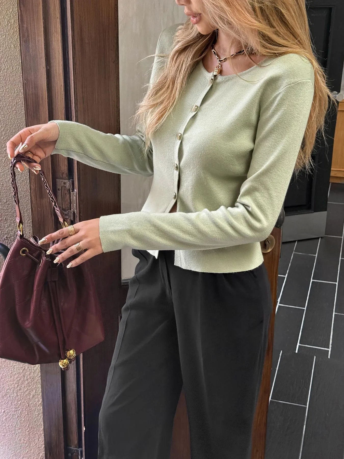 Women's Cardigan Knit Button-Up Long Sleeve 690f21c9-7508-4e35-afaa-da9eda2c7aaf-Max-Origin Trendsi