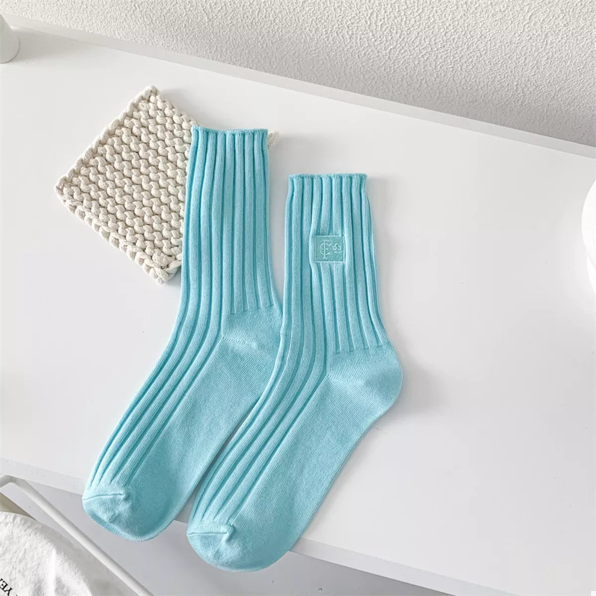 Women's Crew Socks Breathable Ribbed Knit 693aa4da-892a-4c69-9ccc-11fff99230dd-Max-Origin Trendsi
