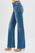 RISEN Women's Bootcut Jeans Tummy Control High Rise with Double Button Waist 693c4608280e45a088dc133b2bb4bb98-Max-Origin Trendsi