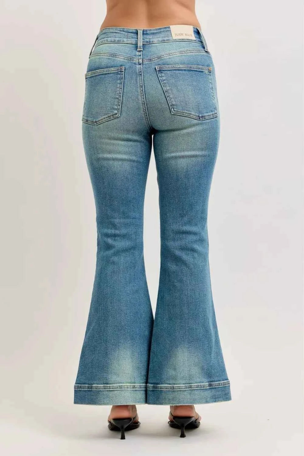 Judy Blue High Waist Vintage Wash Flare Jeans