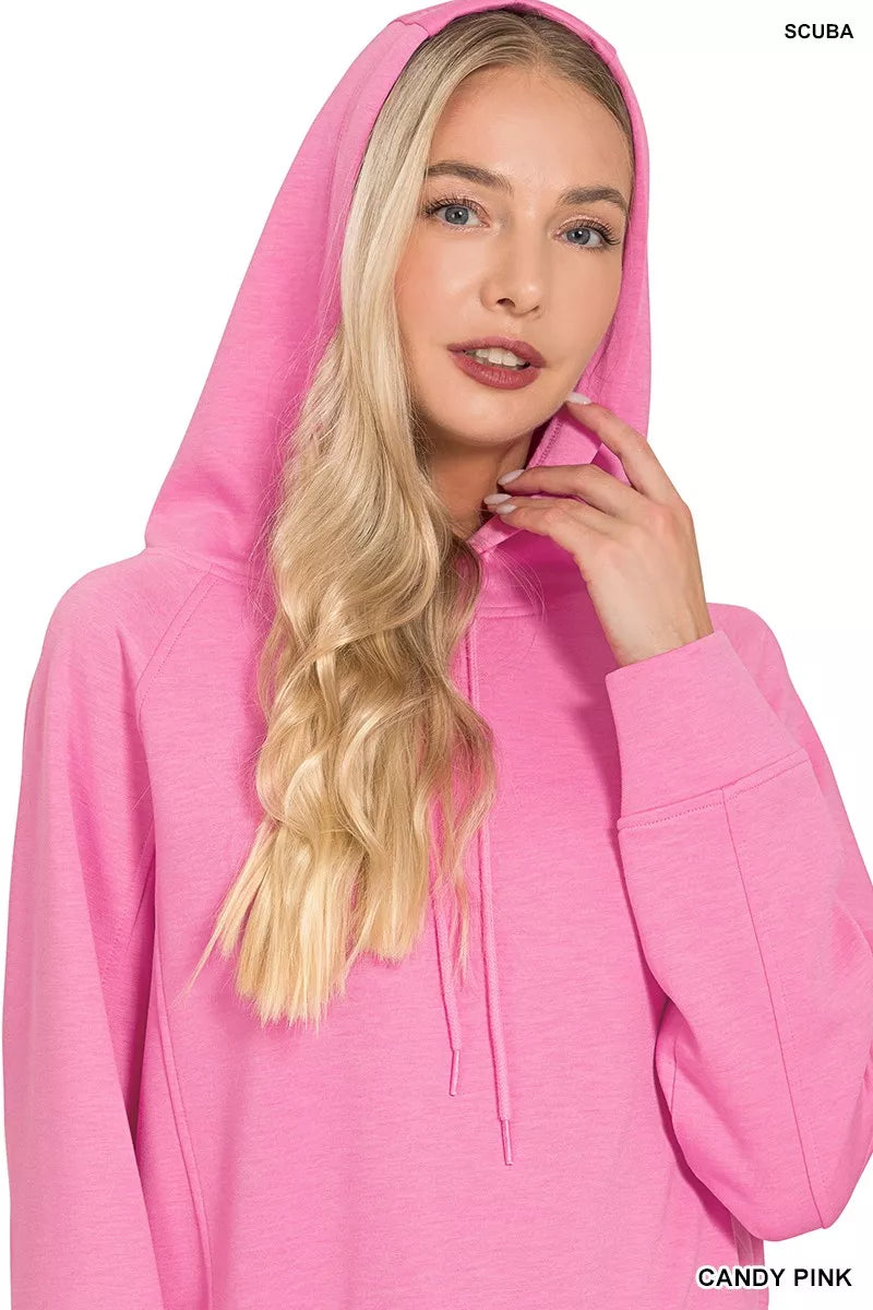 Zenana Womens Scuba Hoodie Candy Pink Drawstring Hood Top 698aeeb9e98c475eba8756ed99349861-Max-Origin Trendsi