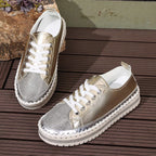 Women Sneakers Round Toe Platform Pu Leather Rhinestone Flat Shoes 69a7e66e056140d199a9cdd0b9b834aa-Max-Origin Trendsi