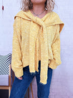 Women's Sweater with Shawl Knit Ribbed Ribbed Hem V-Neck Long Sleeve 69bc1e5b0831434791736267b4b75d1a-Max-Origin Trendsi