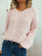 Women's Sweater Colorful Knit Oversized Long Sleeve Pullover 69dc60312d0a44869a232e17f22cca80-Max-Origin Trendsi