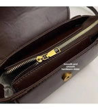 Women's Vintage Style Messenger Bag High Quality Soft Leather Flap Crossbody Bag